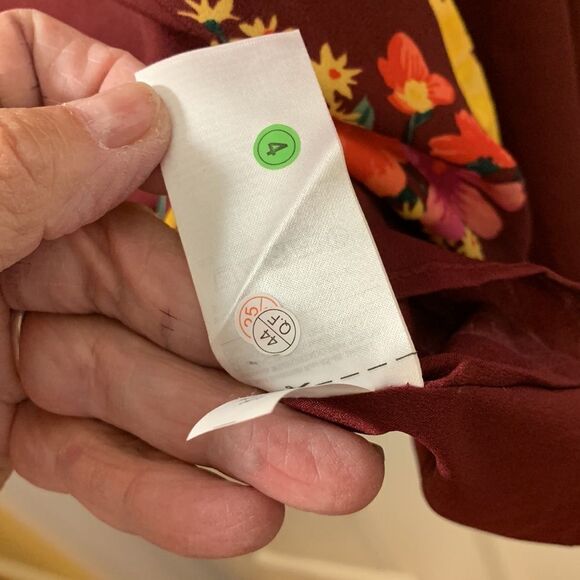 Old Navy size large BoHo floral burgundy dress NWT - Picture 7 of 11